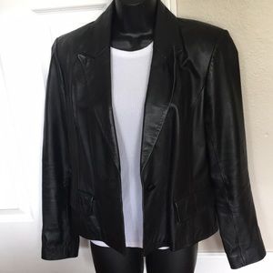 Vintage INC women’s black leather jacket